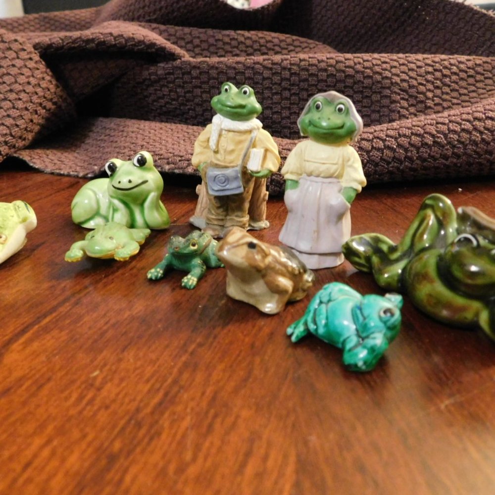 Frog Statue Decor Figurines